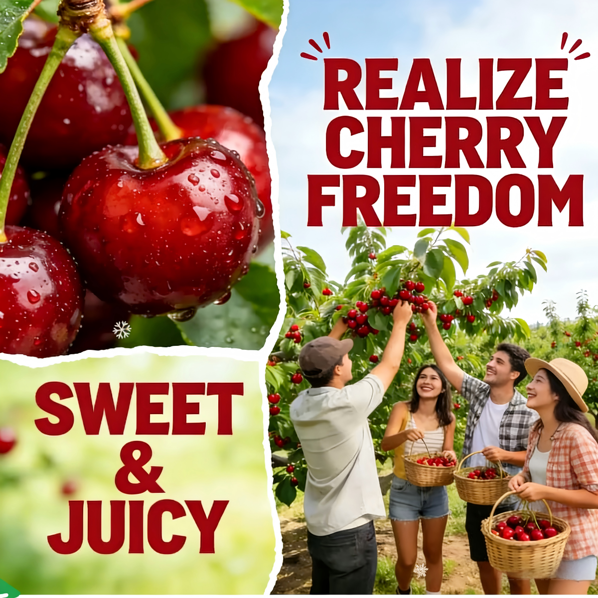 BIG SALE Cherry tree saplings / Cherry treeseedlings Plant Ideal for Gardens & Containers