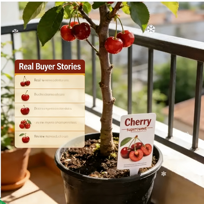 BIG SALE Cherry tree saplings / Cherry treeseedlings Plant Ideal for Gardens & Containers